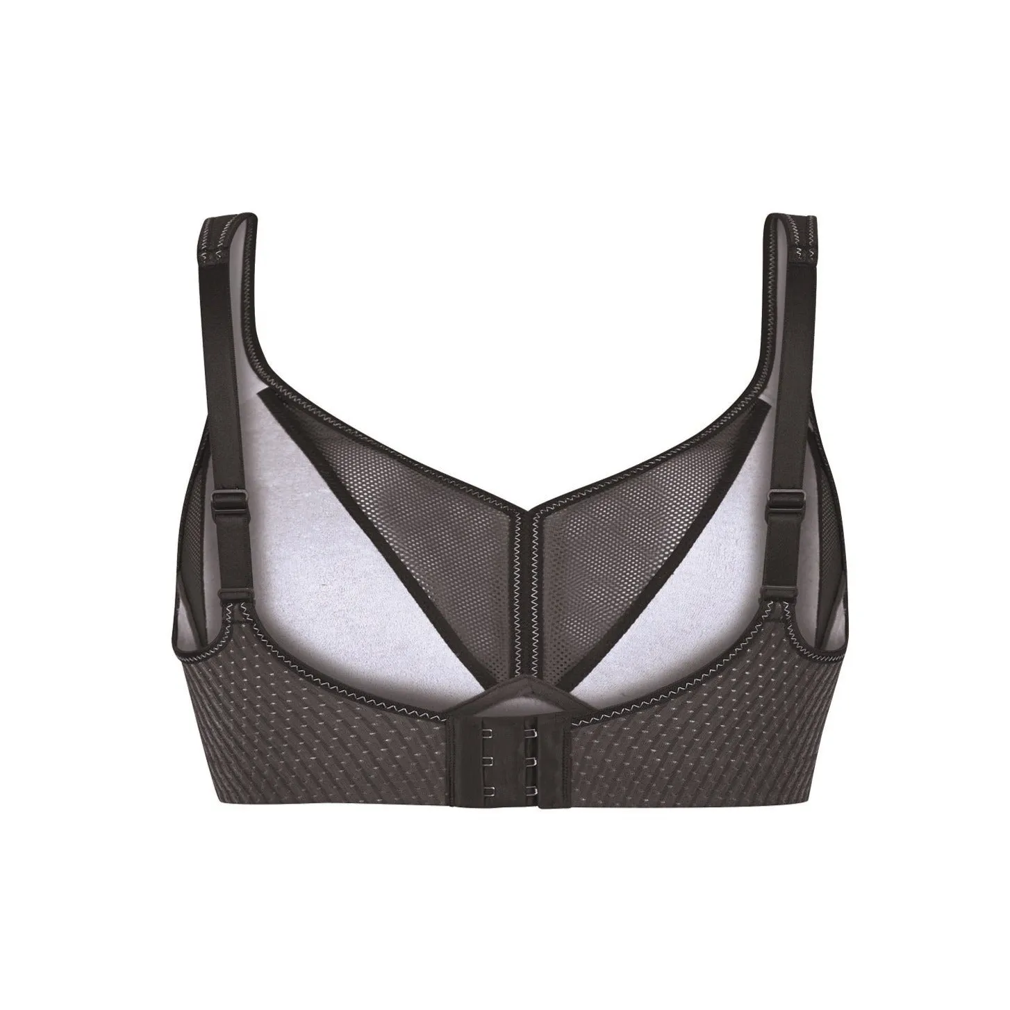 Air Control Delta Pad Non-Wire Sports Bra in Anthracite - Anita
