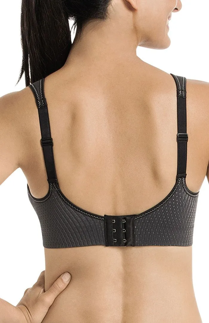Air Control Delta Pad Non-Wire Sports Bra in Anthracite - Anita