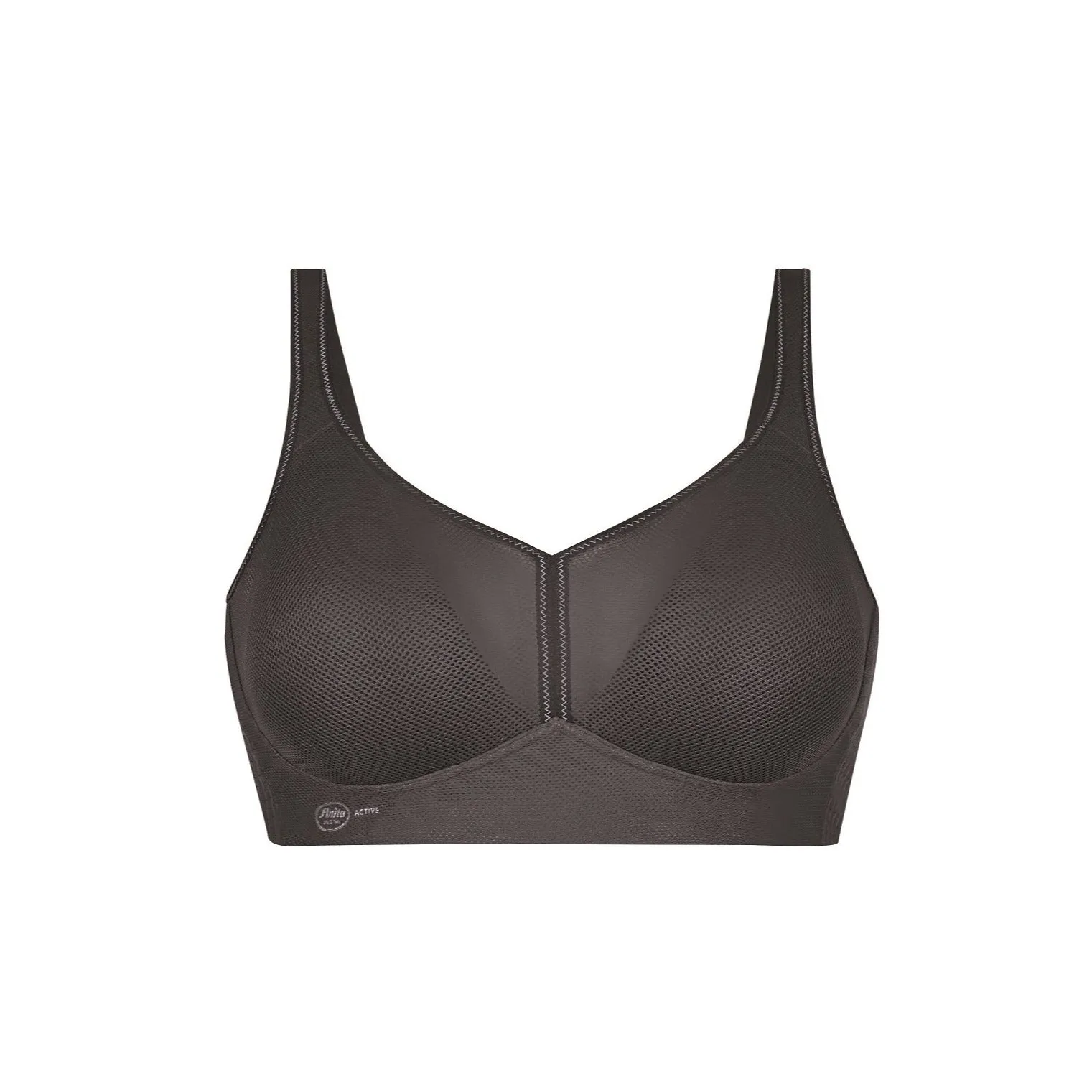 Air Control Delta Pad Non-Wire Sports Bra in Anthracite - Anita