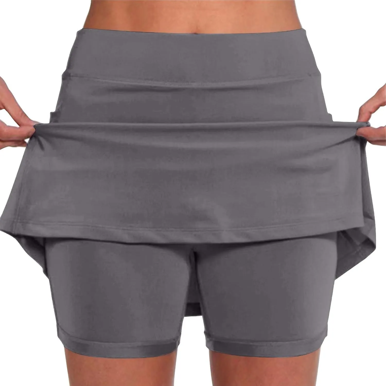 Athletic Shorts Lightweight High Waist Skinny Joggers Elastic Yoga Culottes for Women Print
