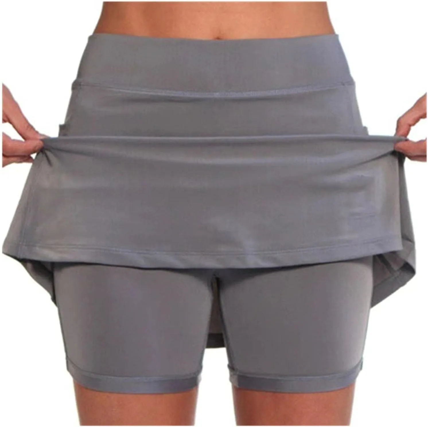 Athletic Shorts Lightweight High Waist Skinny Joggers Elastic Yoga Culottes for Women Print