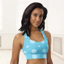 Baby Blue Polka Dots Sports Bra | Fitness Bra lioness-love