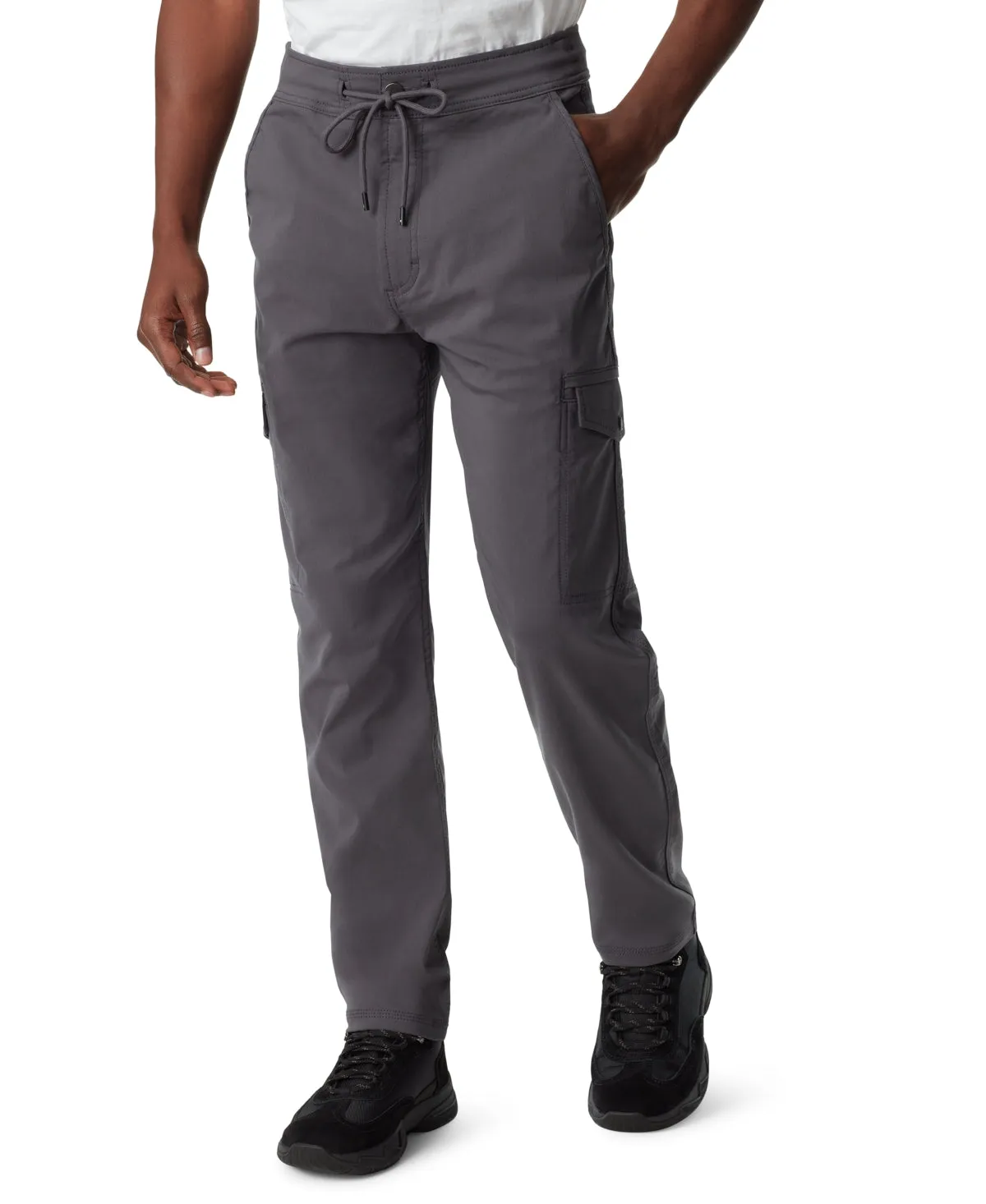 BASS OUTDOOR Mens Slim Straight Fit Cargo Jogger Pants Forged Iron Grey 36