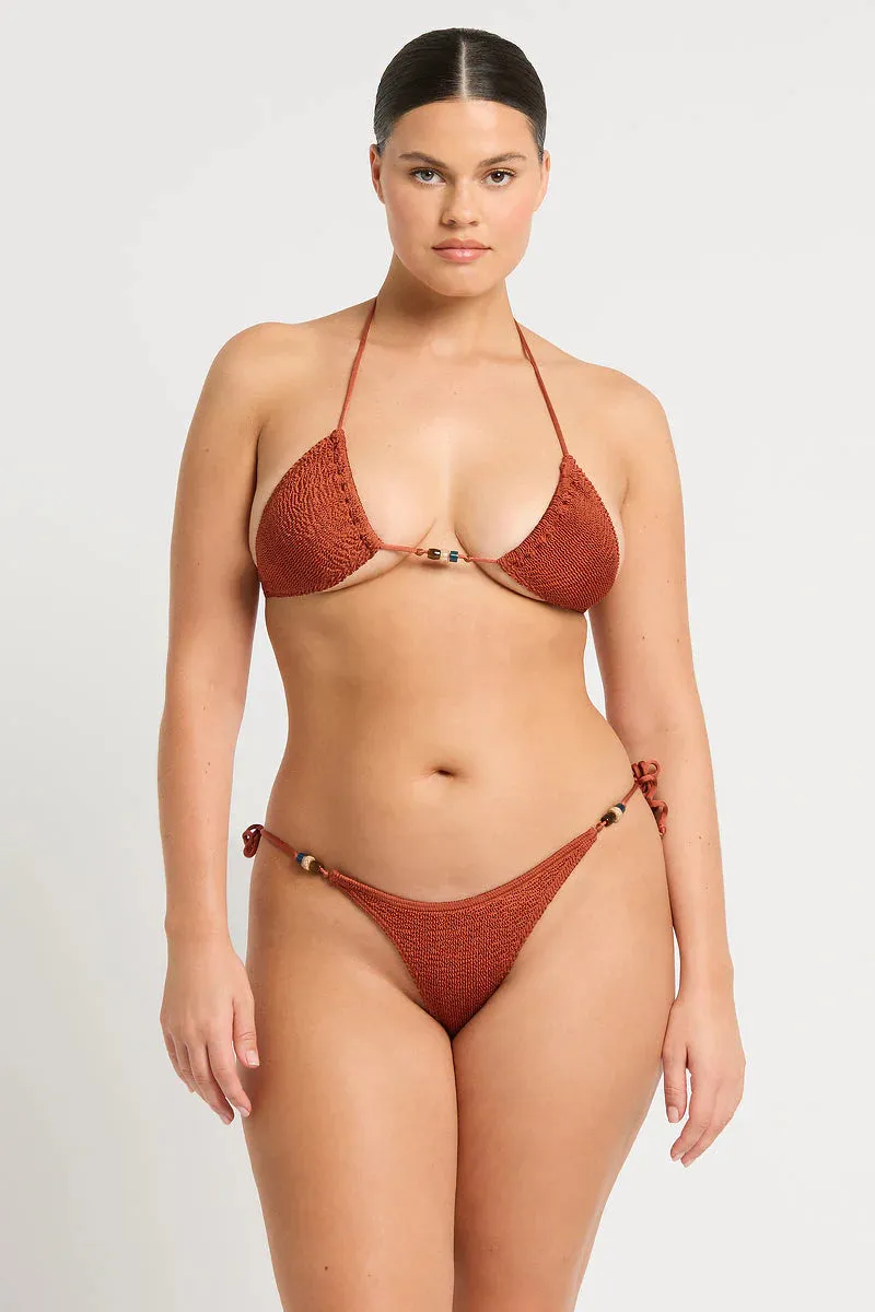 Beaded Ingrid Tri-Bronze Shimmer