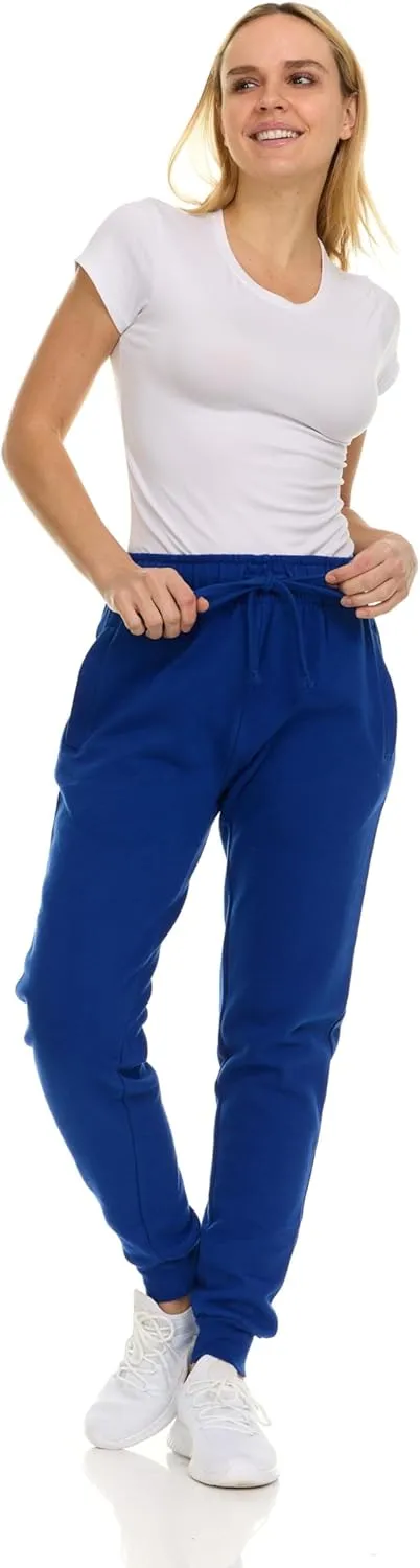 BILLIONHATS 12 Pack Women Jogger Sweatpants, Bulk Comfy Fleece-Lined with Ribbed Cuffs for Charities & Shelter Home Donations