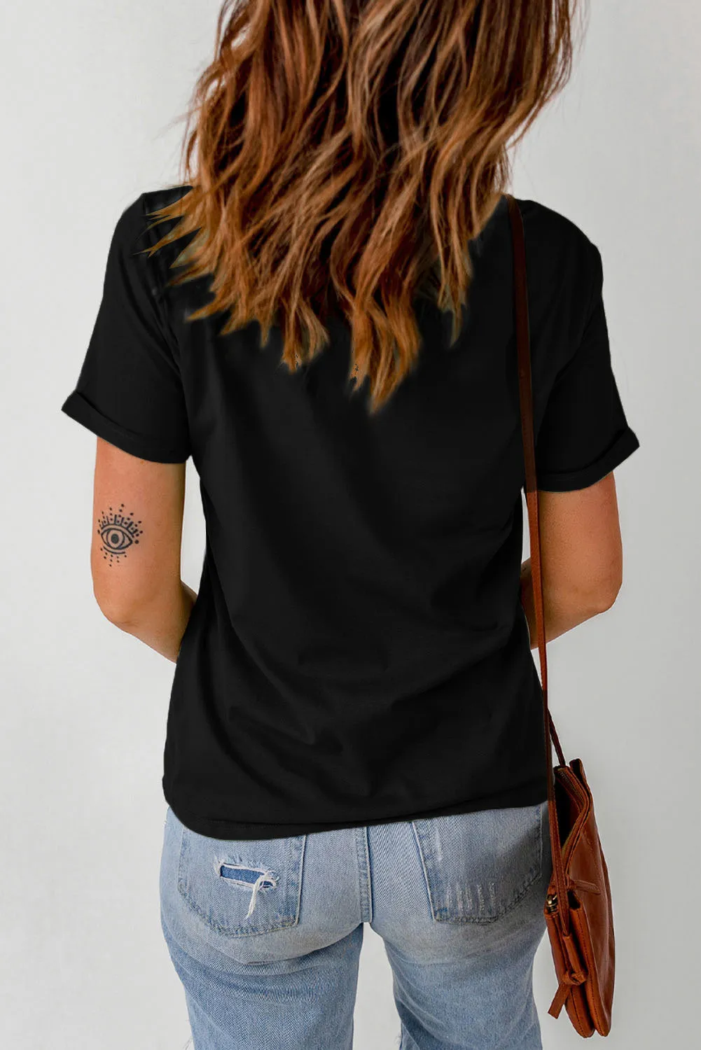 Black Leopard Tree Christmas Graphic Print T Shirt
