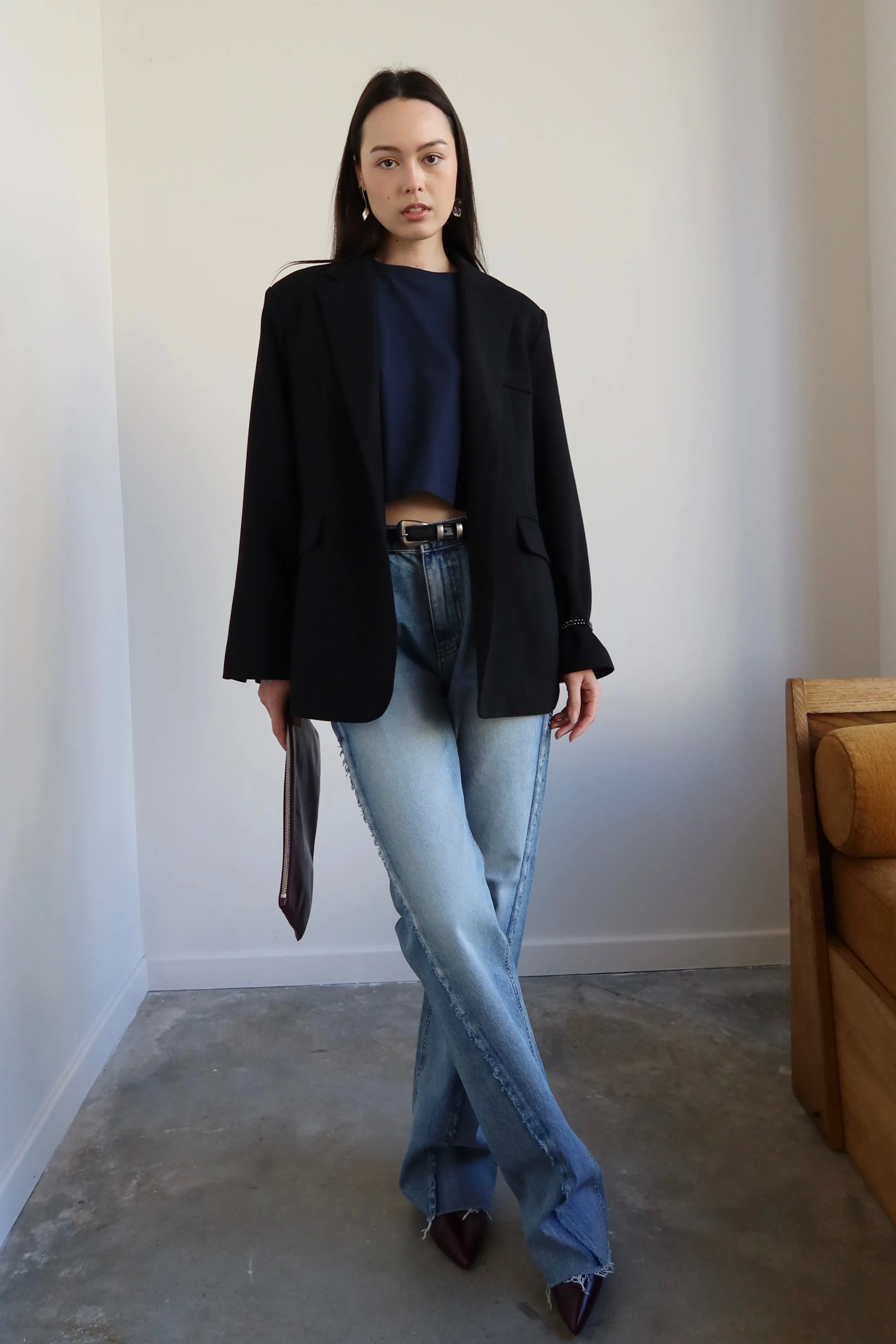 Black Relaxed Tailored Blazer