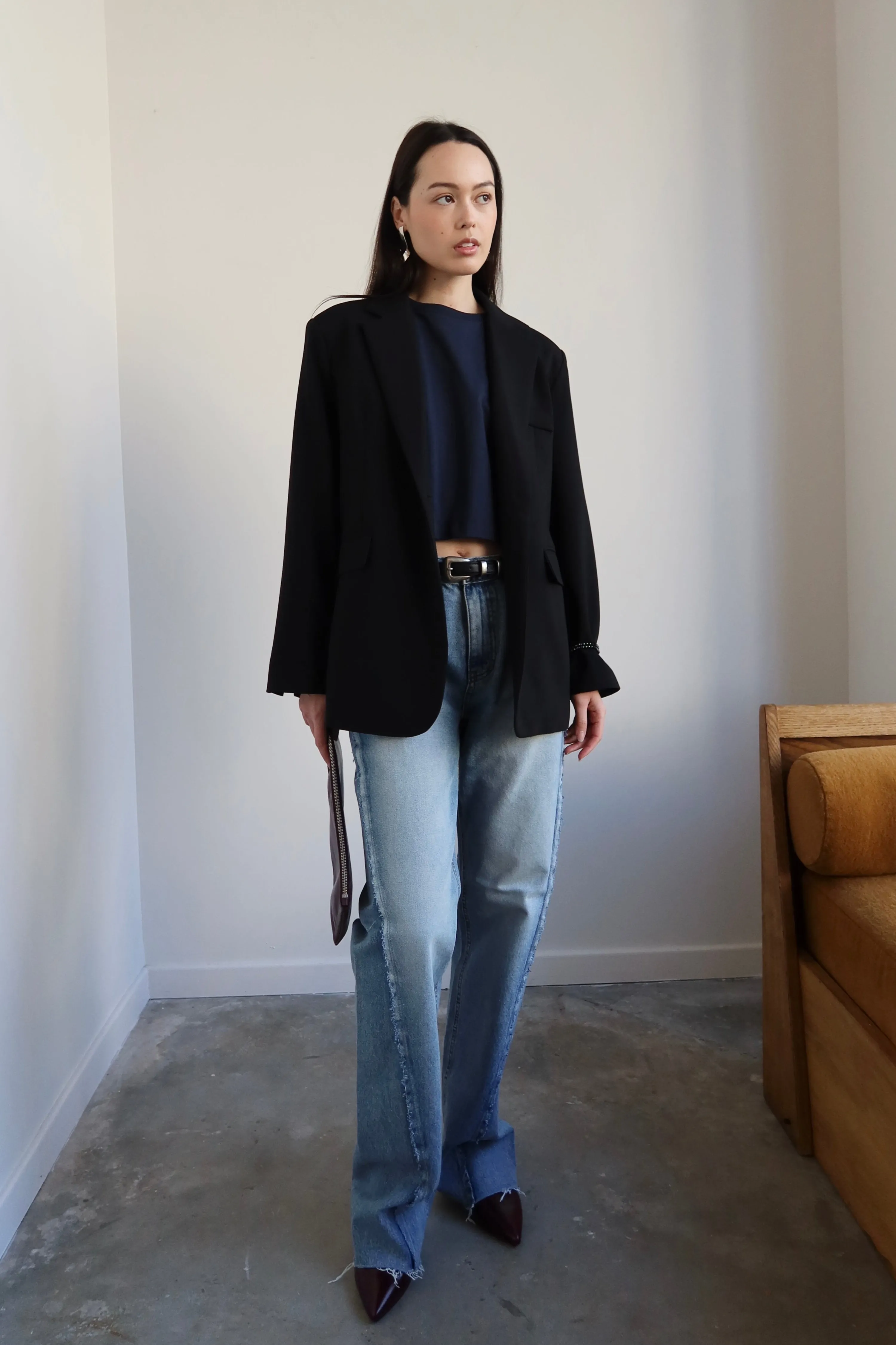 Black Relaxed Tailored Blazer