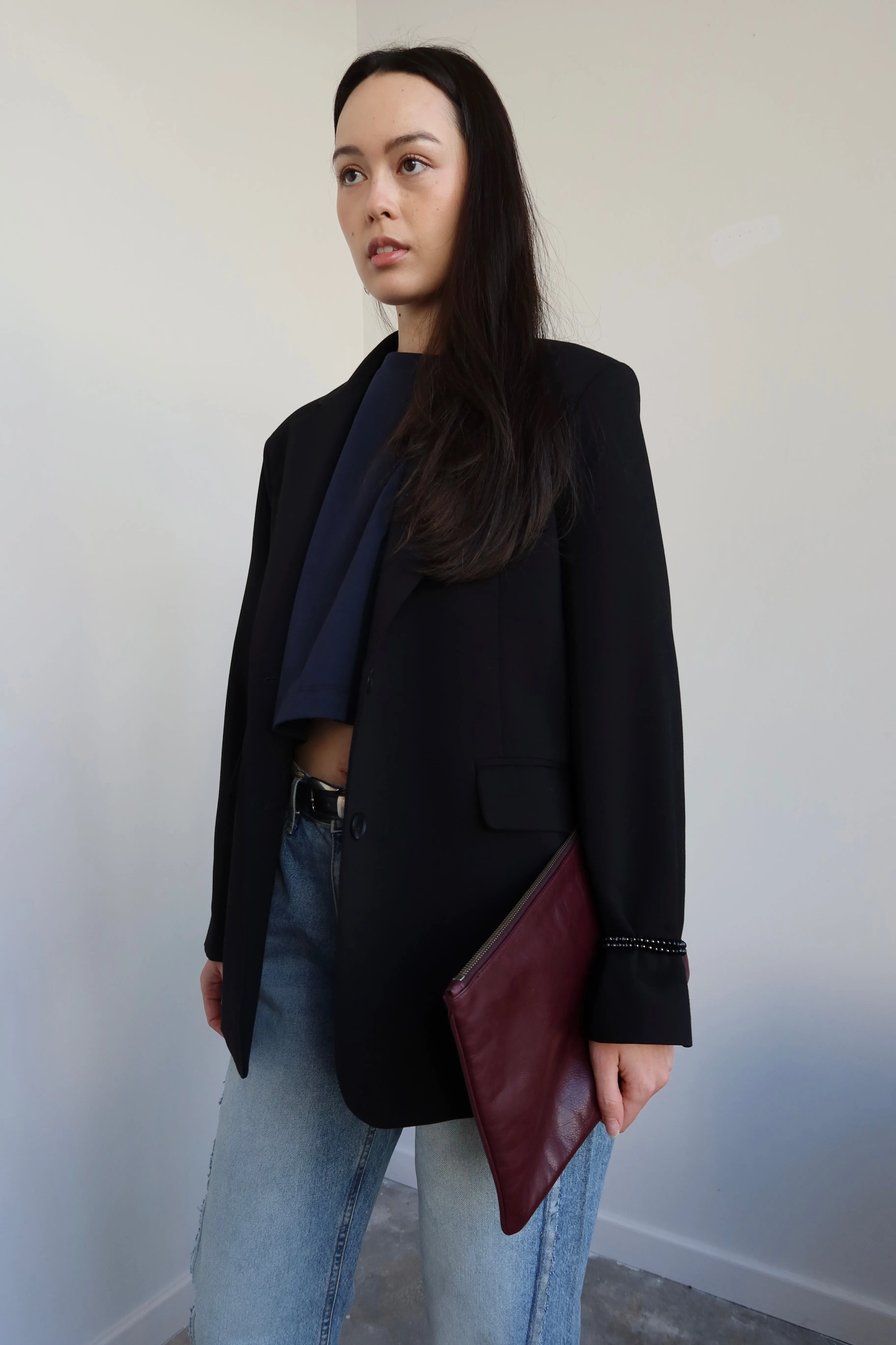 Black Relaxed Tailored Blazer