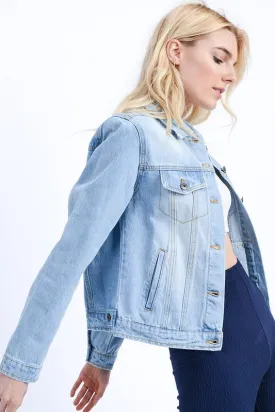 Custom Light Wash Denim Jacket