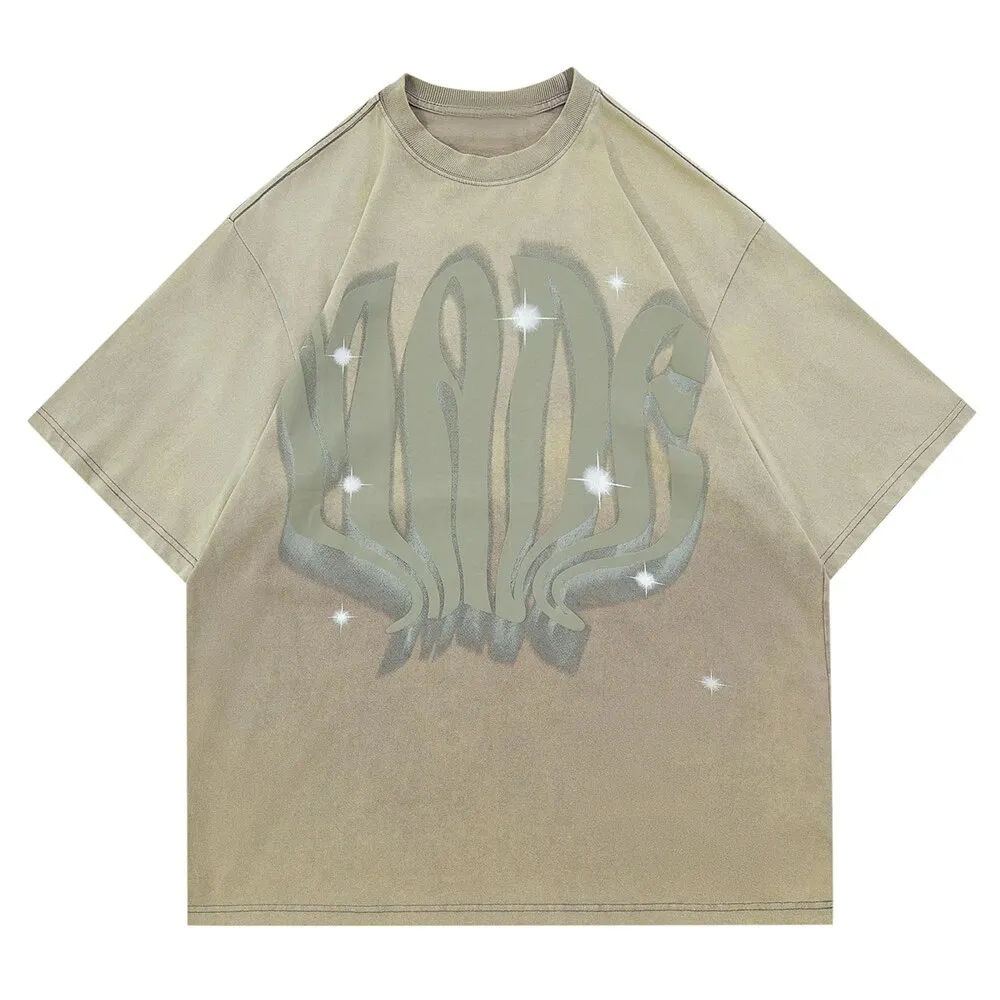 Extreme Aesthetic 'Surreal' Acid Wash Cotton T-Shirt