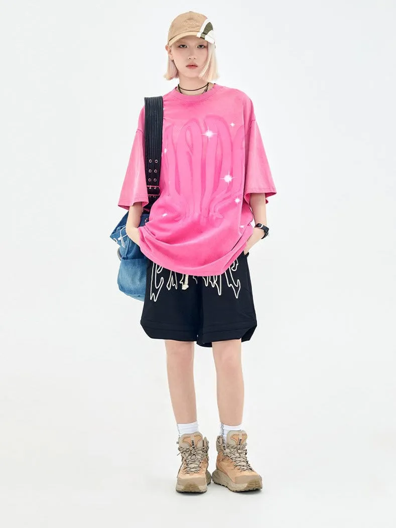 Extreme Aesthetic 'Surreal' Acid Wash Cotton T-Shirt