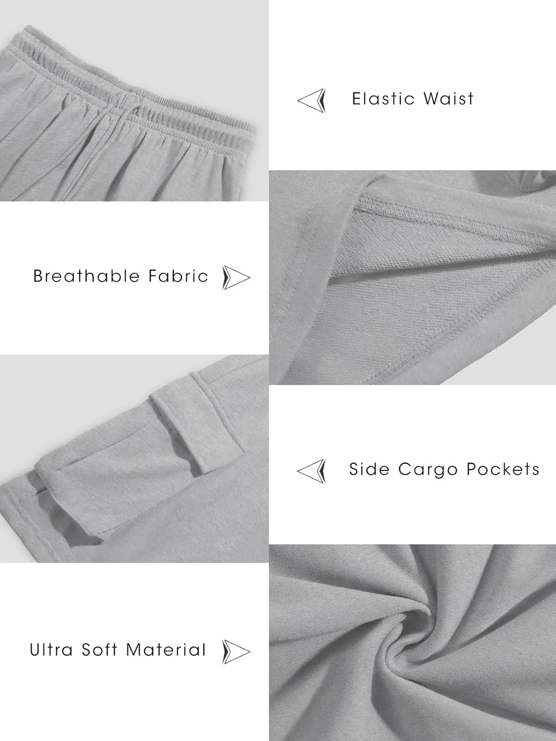 Fisoew Sweat Shorts for Women Casual Summer Drawstring Cargo Short Athletic Running Workout Baggy Shorts