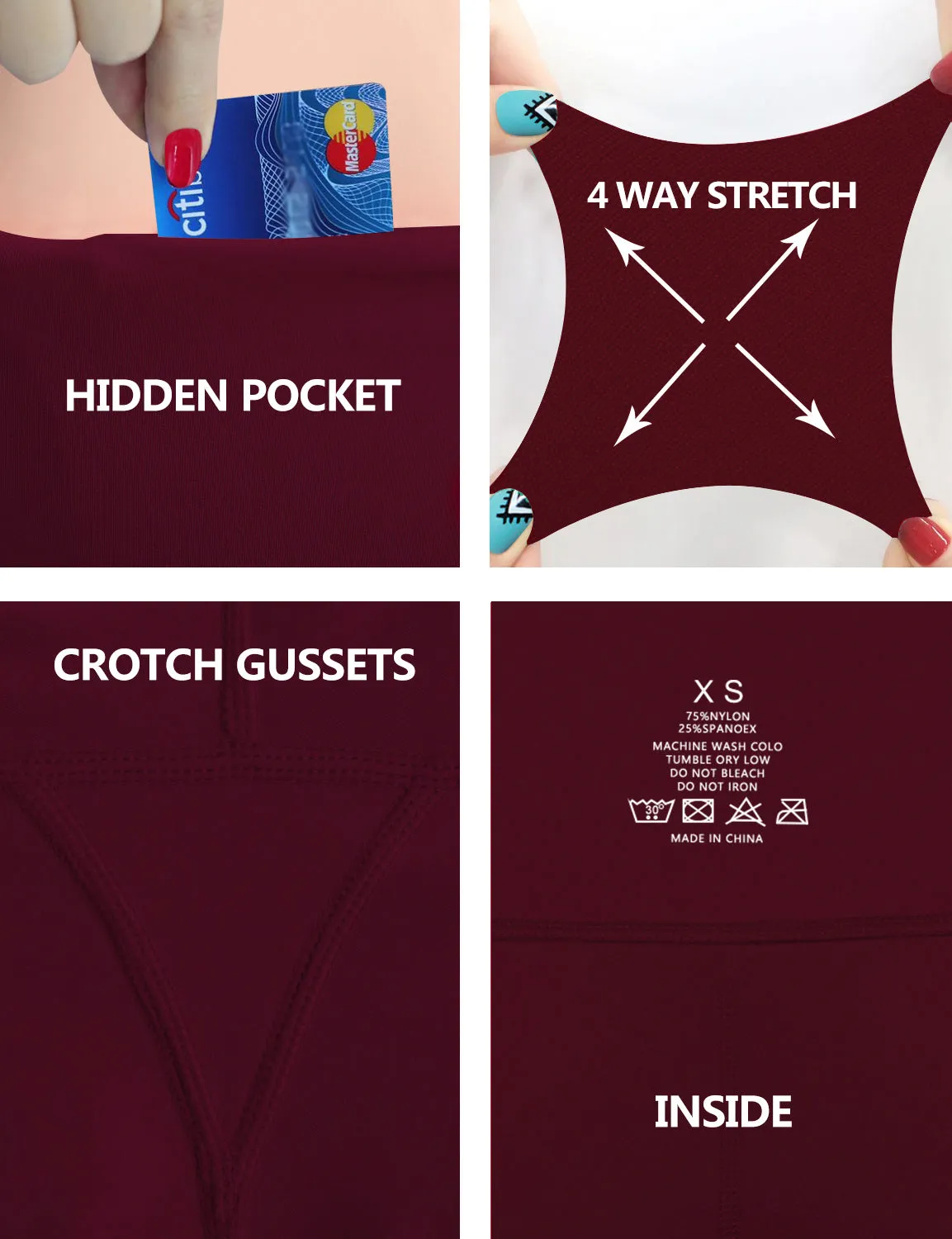 High Waist Yoga Pants cherryred_yoga