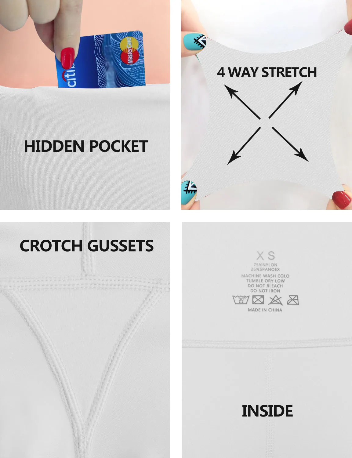 High Waist Yoga Pants white_yoga