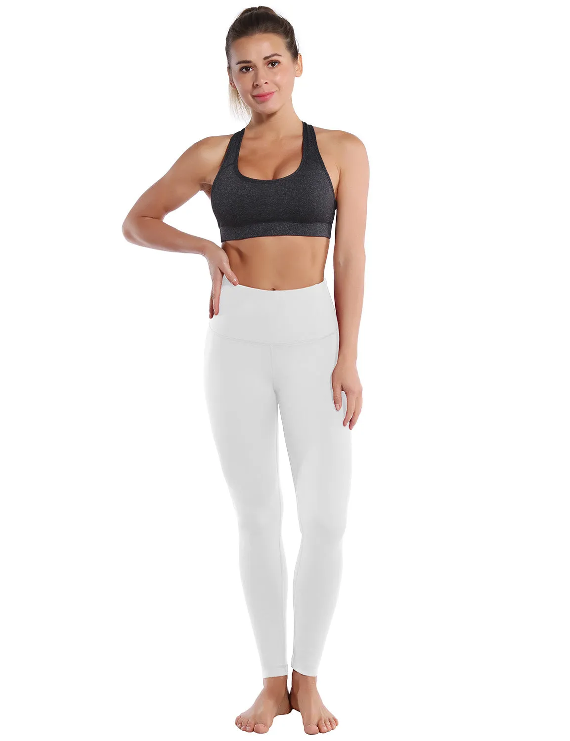 High Waist Yoga Pants white_yoga