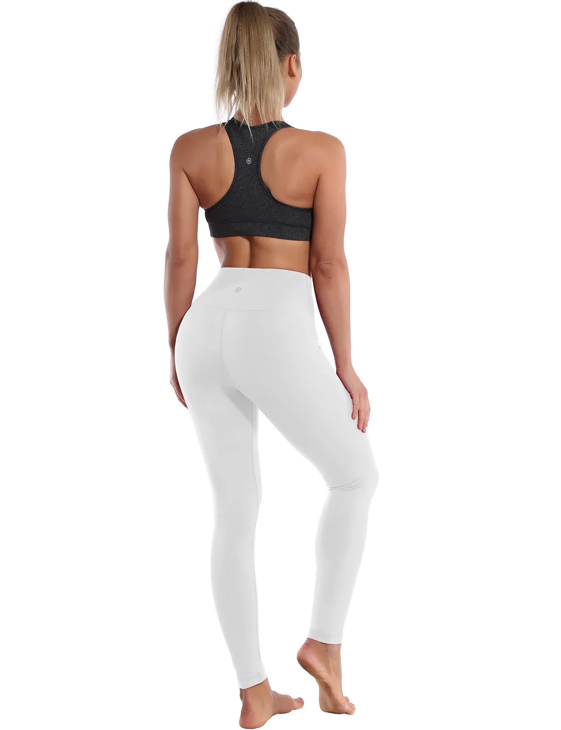 High Waist Yoga Pants white_yoga