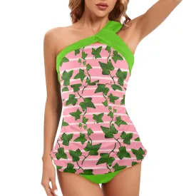 Ivy League Women's One Shoulder Backless Swimsuit