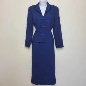 Jessica Howard Blue 2-Piece Skirt Suit, Women's Petite Size 12