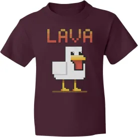Lava Chicken - Pixel Game Humor Tribute Youth Unisex T-Shirt