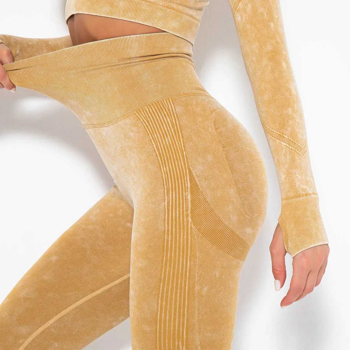 Long Sleeve Scrunch Yoga Suit (10 colors)