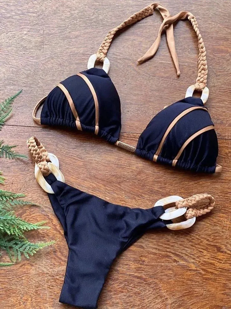 Luxury Set Swimwear Push Up Bikinis Swimsuit Backless Bathing Suit