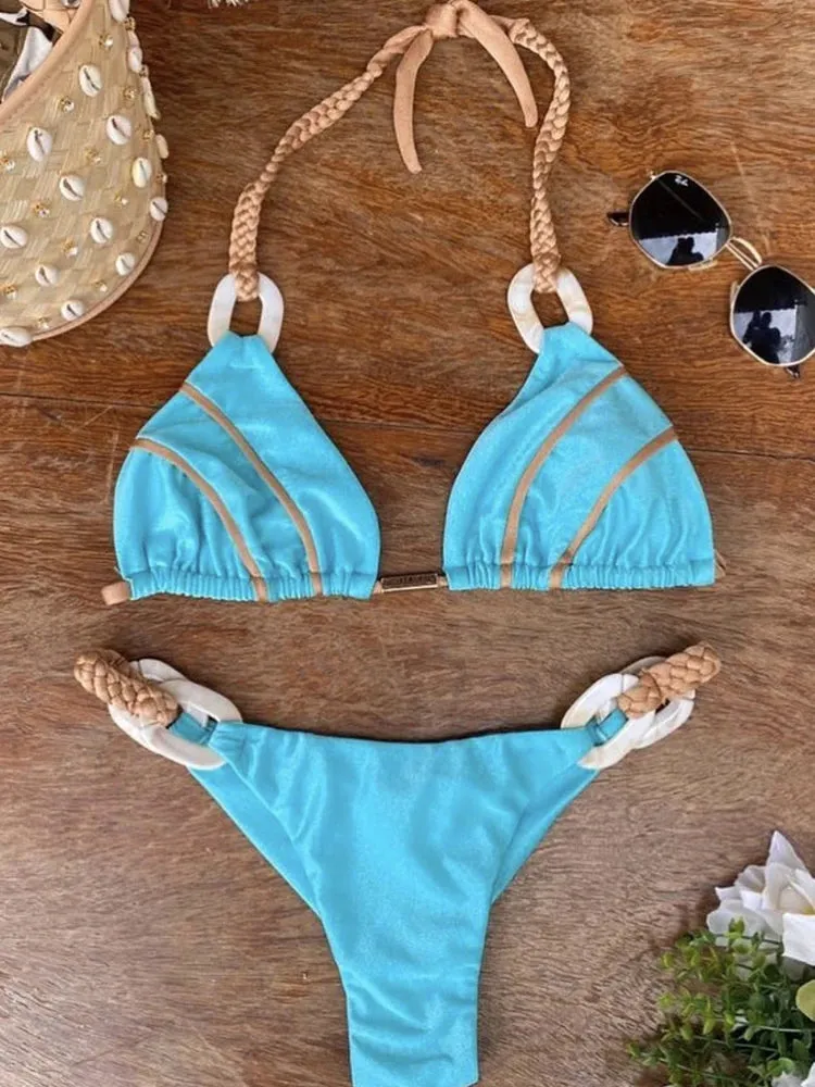 Luxury Set Swimwear Push Up Bikinis Swimsuit Backless Bathing Suit