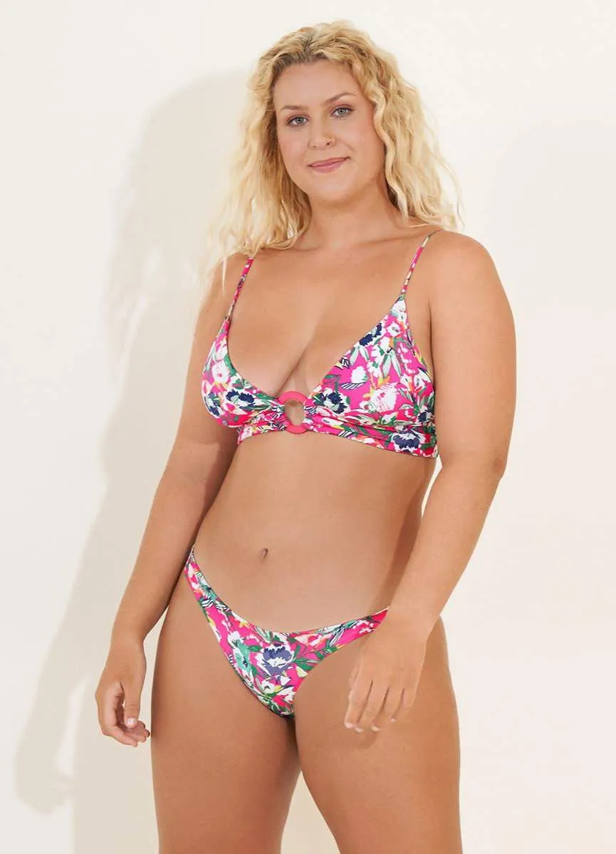 Maaji Zinnia Shinny Long Line Triangle Bikini Top