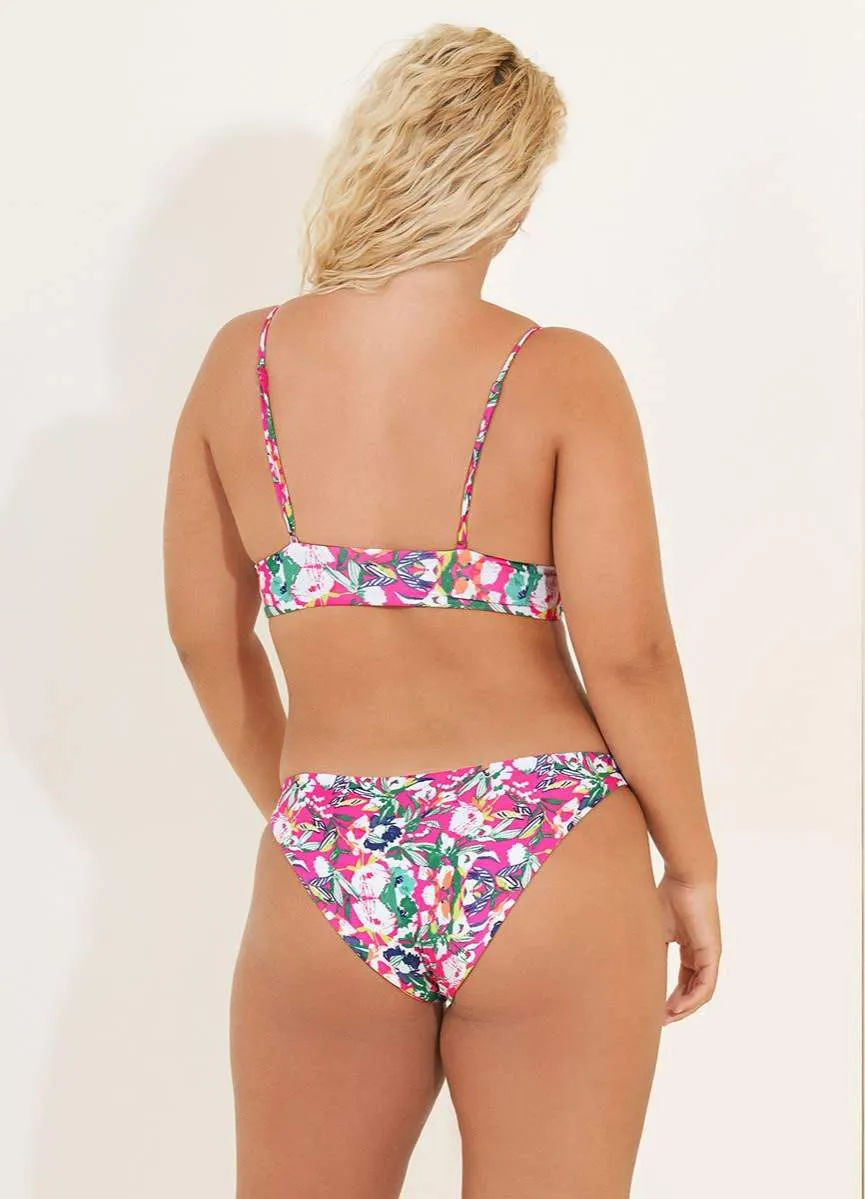 Maaji Zinnia Shinny Long Line Triangle Bikini Top