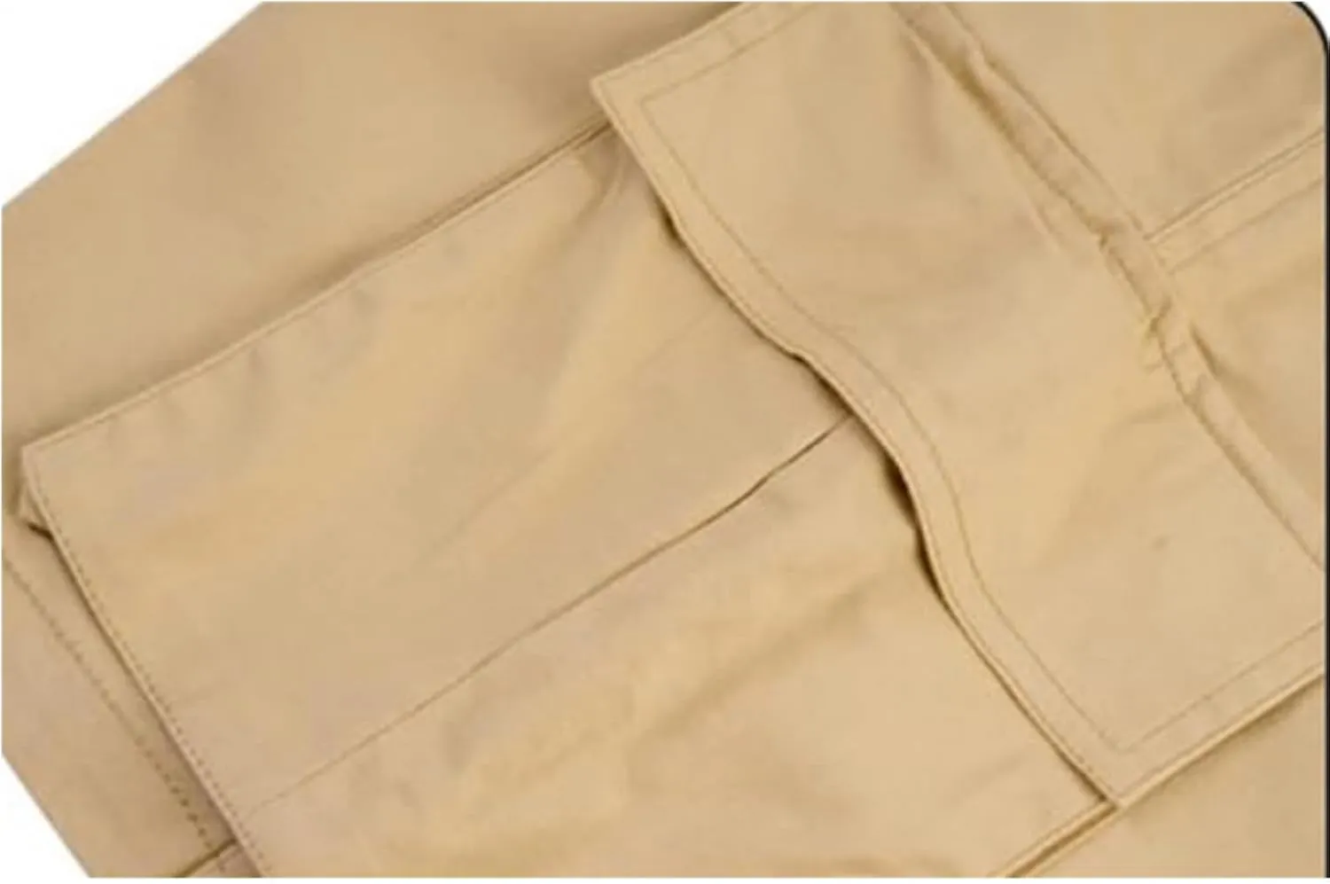 Men's Cargo Shorts Elastic Waist Tactical Shorts Solid Stretchy Jogging Pants Lightweight Straight Pants with Pockets