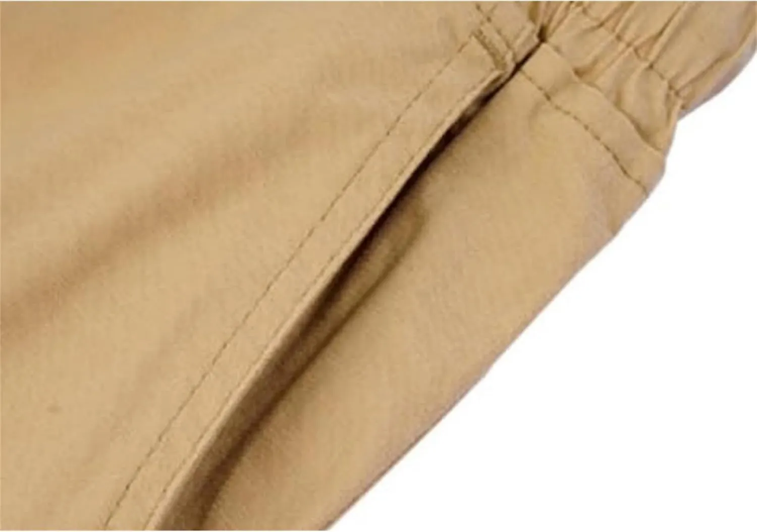 Men's Cargo Shorts Elastic Waist Tactical Shorts Solid Stretchy Jogging Pants Lightweight Straight Pants with Pockets