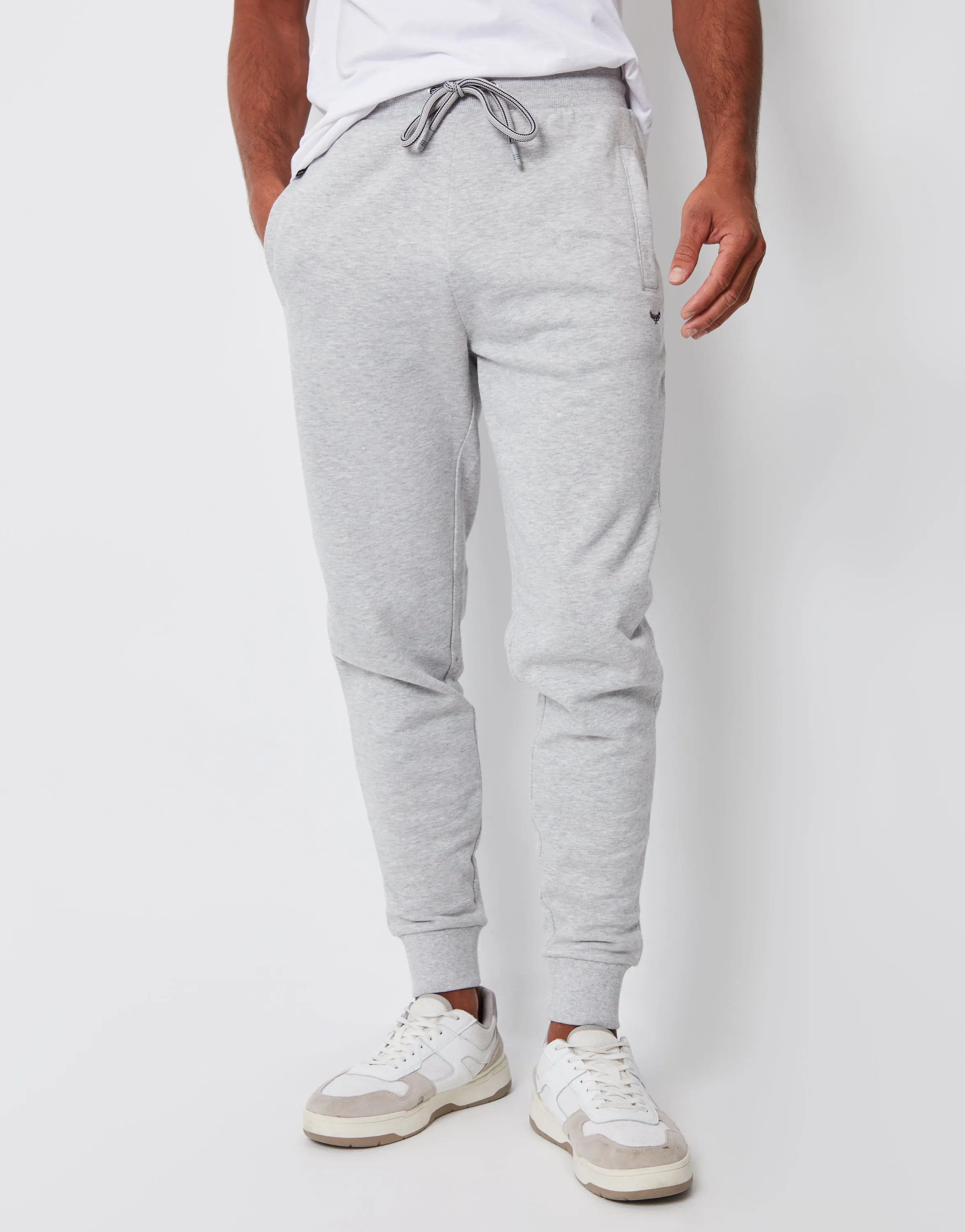 Men's Light Grey Regular Fit Joggers