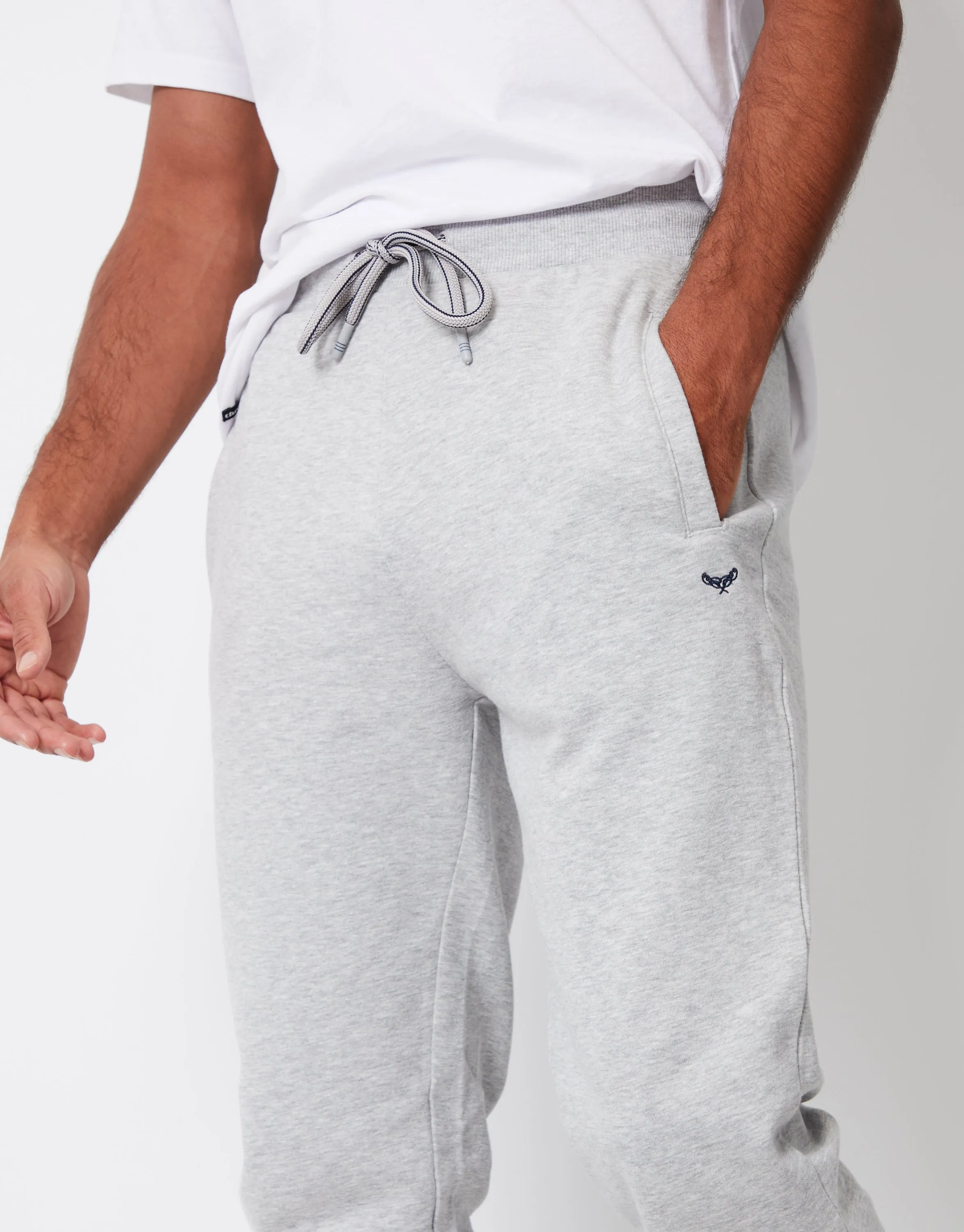 Men's Light Grey Regular Fit Joggers