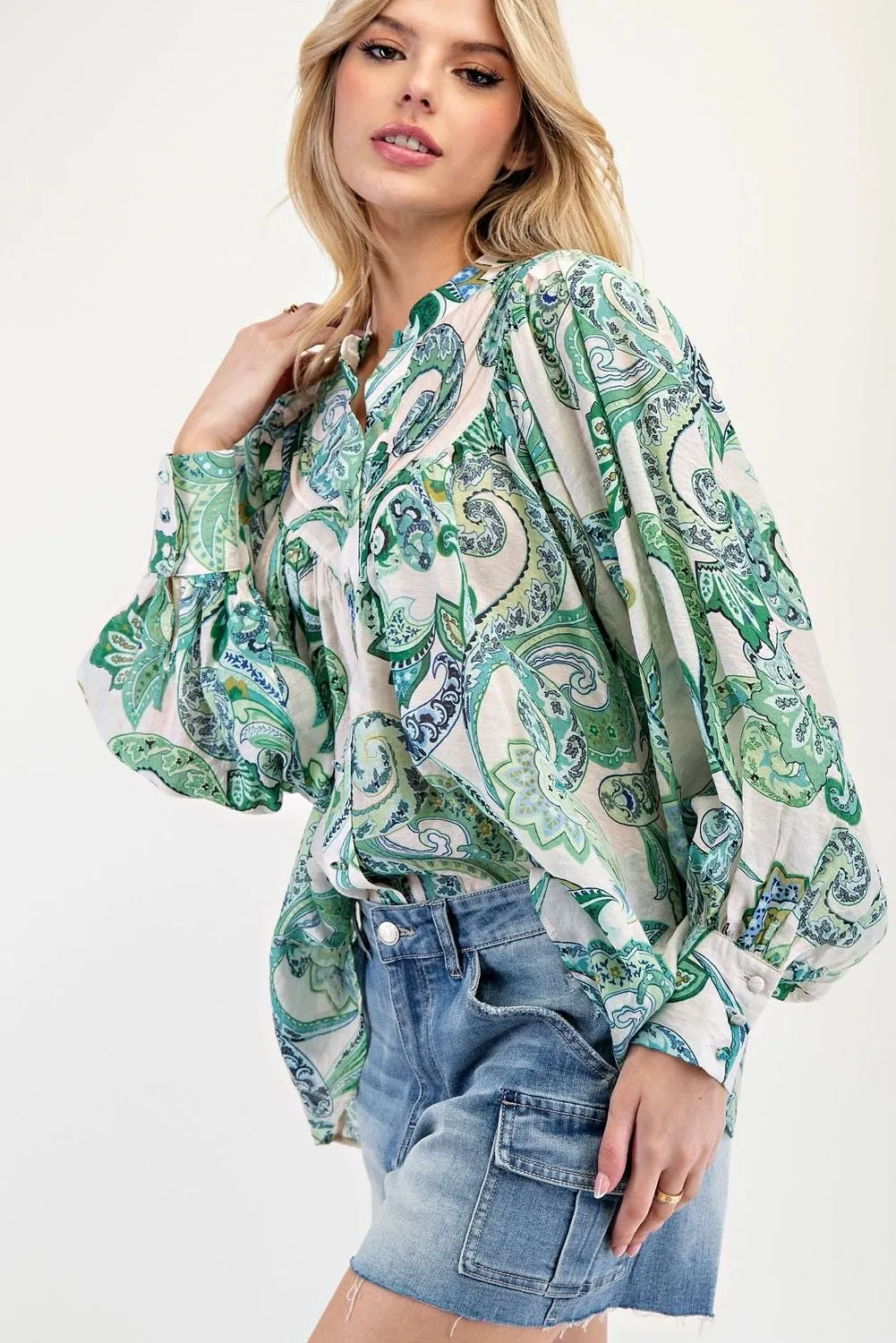 Paisley Print Top