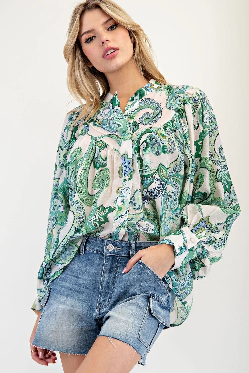 Paisley Print Top