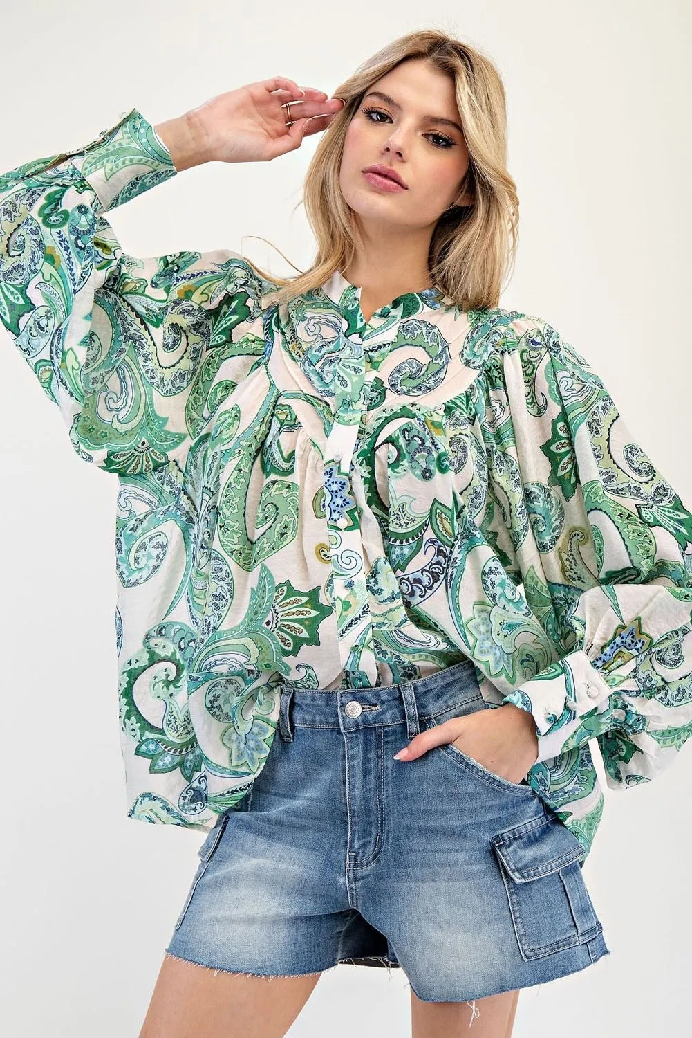 Paisley Print Top