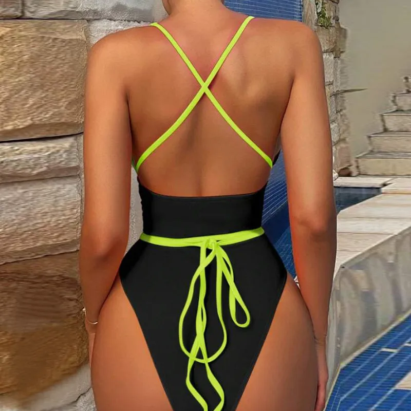 Sensual Straps One-Piece Swimsuit