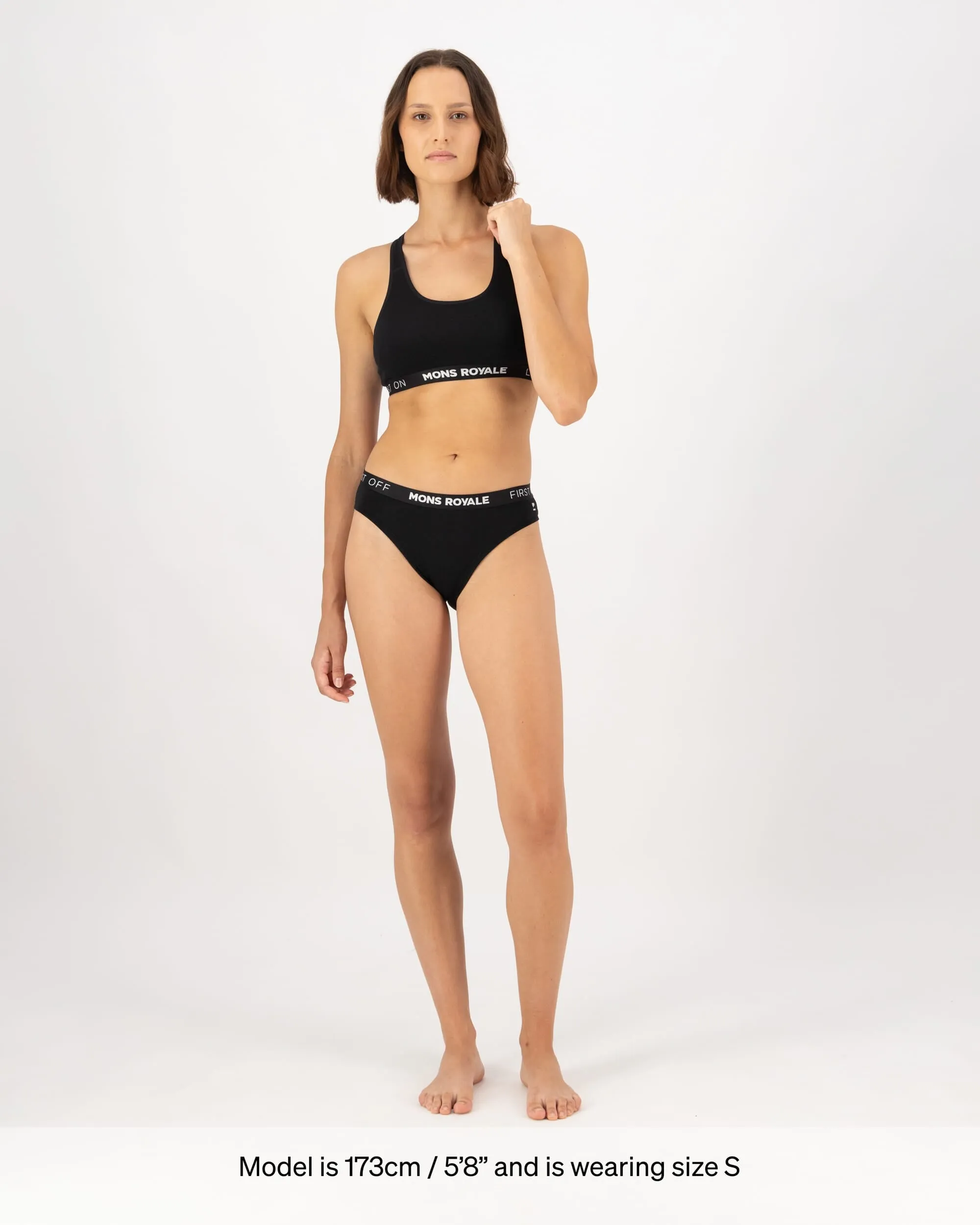 Sierra Merino Sports Bra - Black