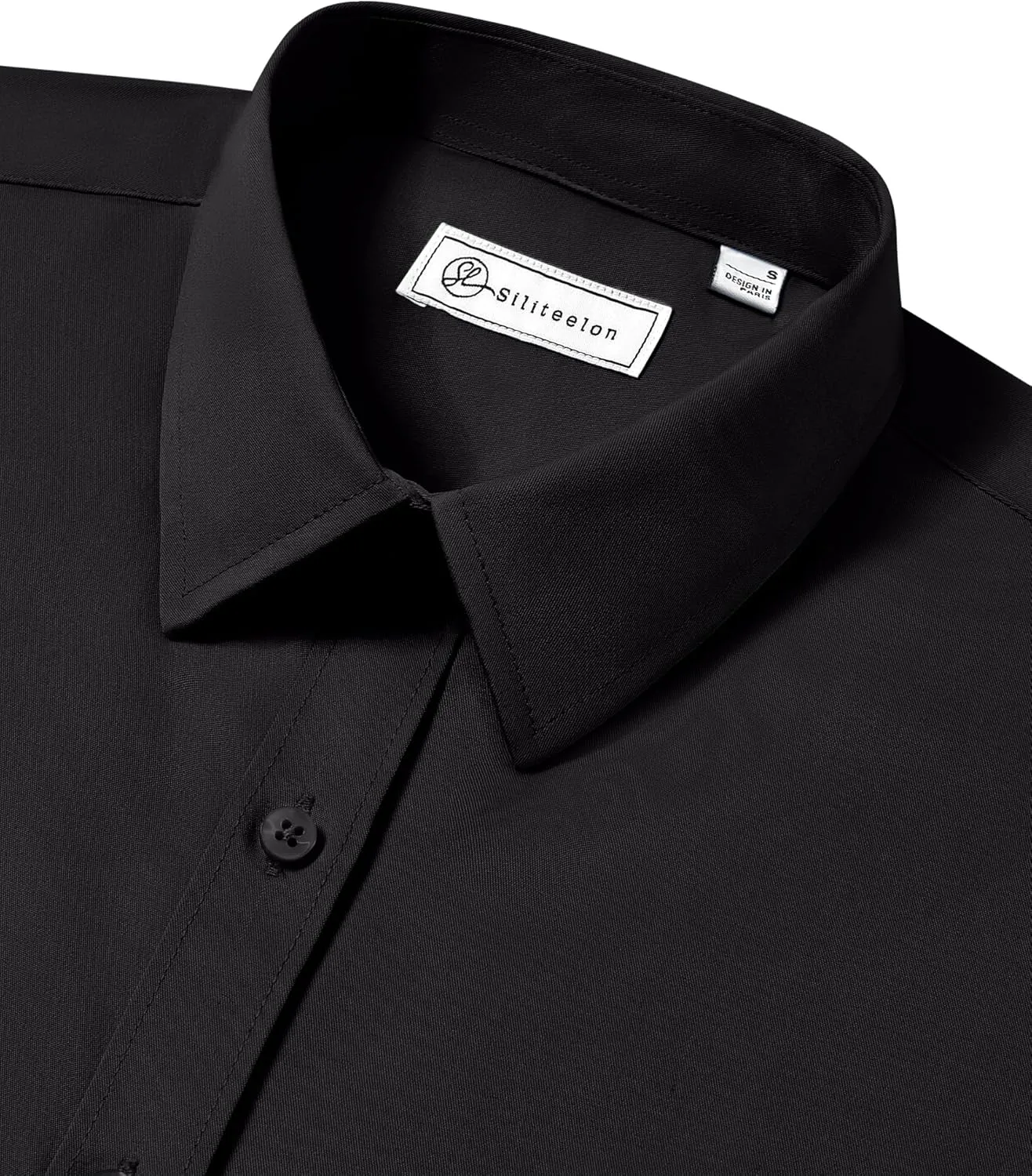 siliteelon Button Down Shirts for Women Long Sleeve Dress Shirts Wrinkle Free Collared Work Office Solid Blouses Tops
