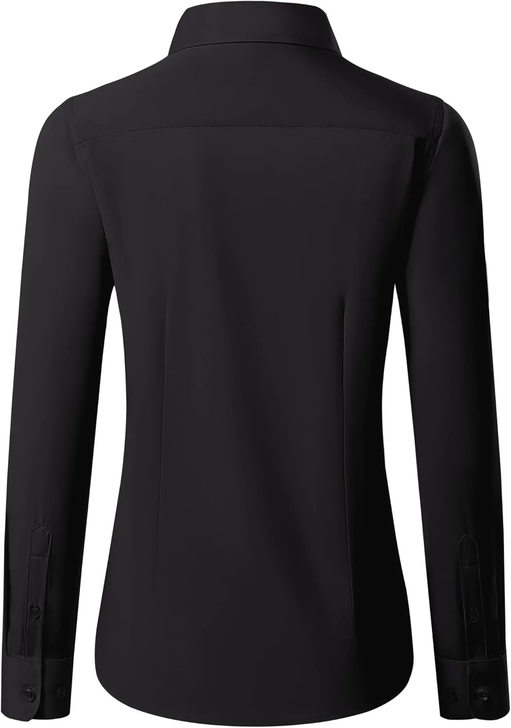 siliteelon Button Down Shirts for Women Long Sleeve Dress Shirts Wrinkle Free Collared Work Office Solid Blouses Tops