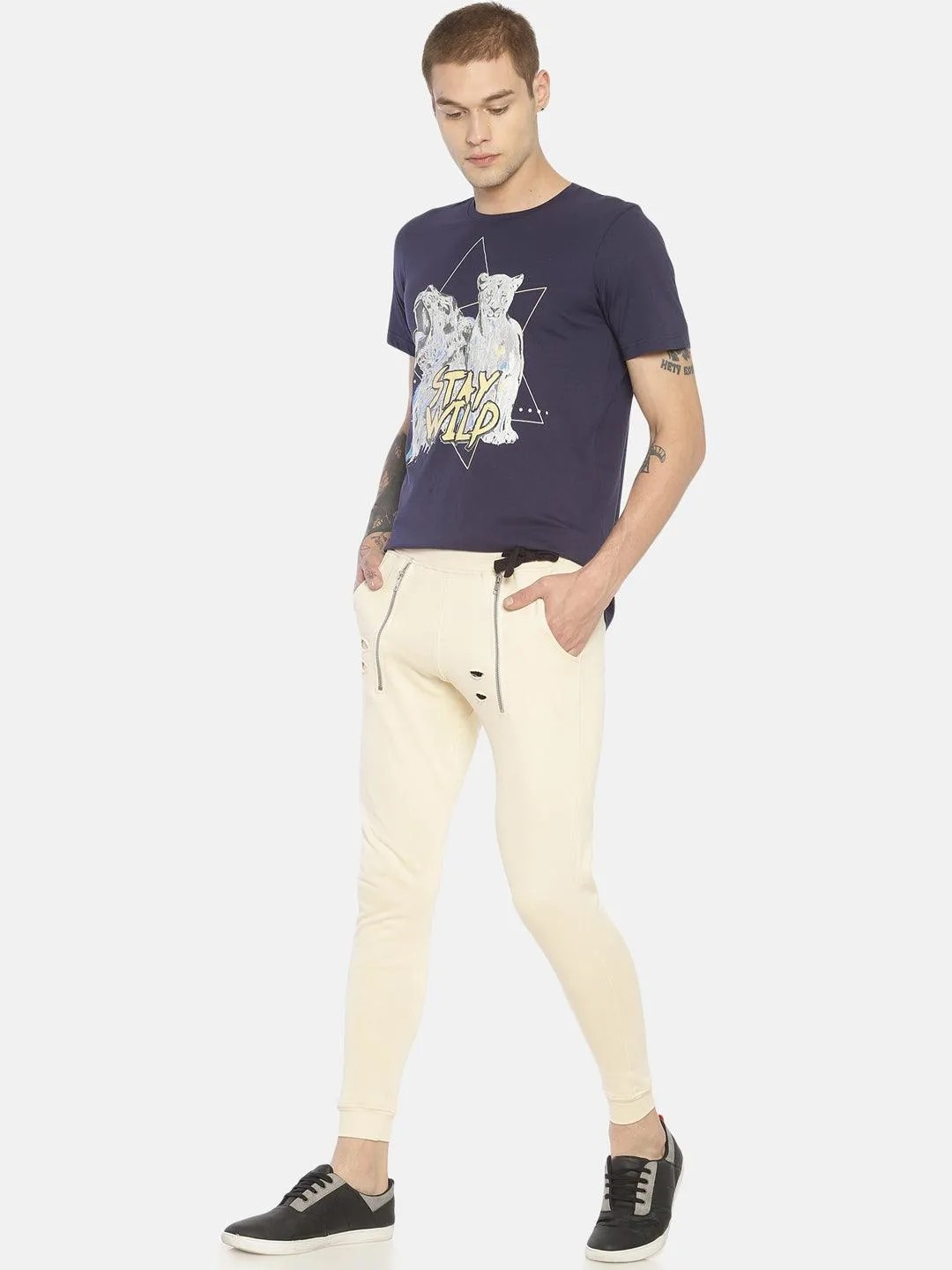 Slim Fit With Cross Zipper Joggers