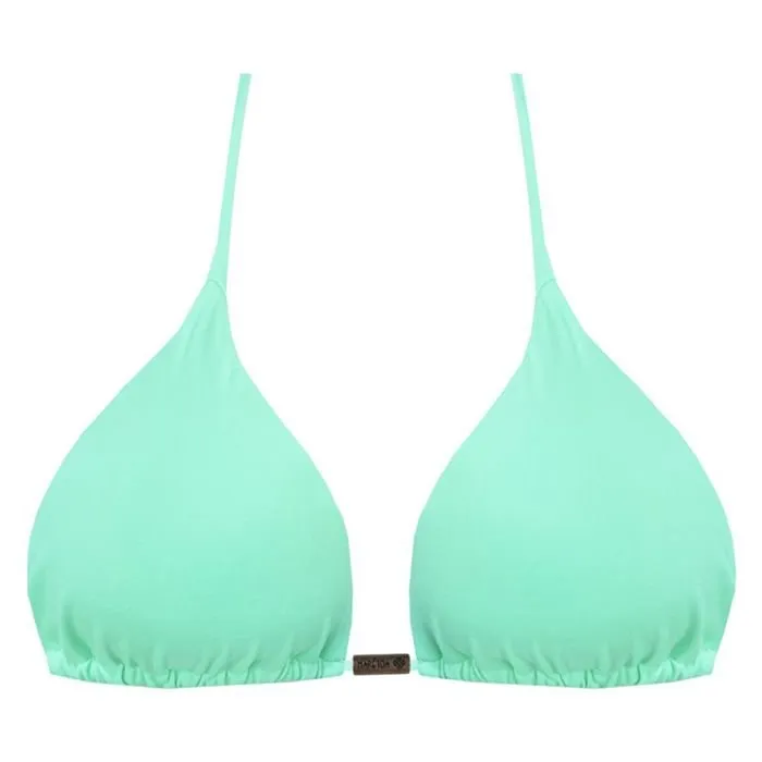 Solid Mint Green Brazilian Triangle Bikini Top