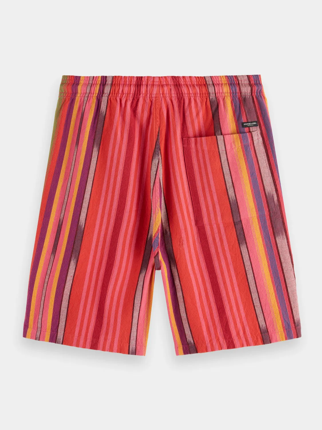 Striped Oxford shorts