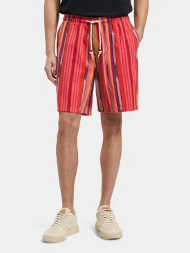 Striped Oxford shorts