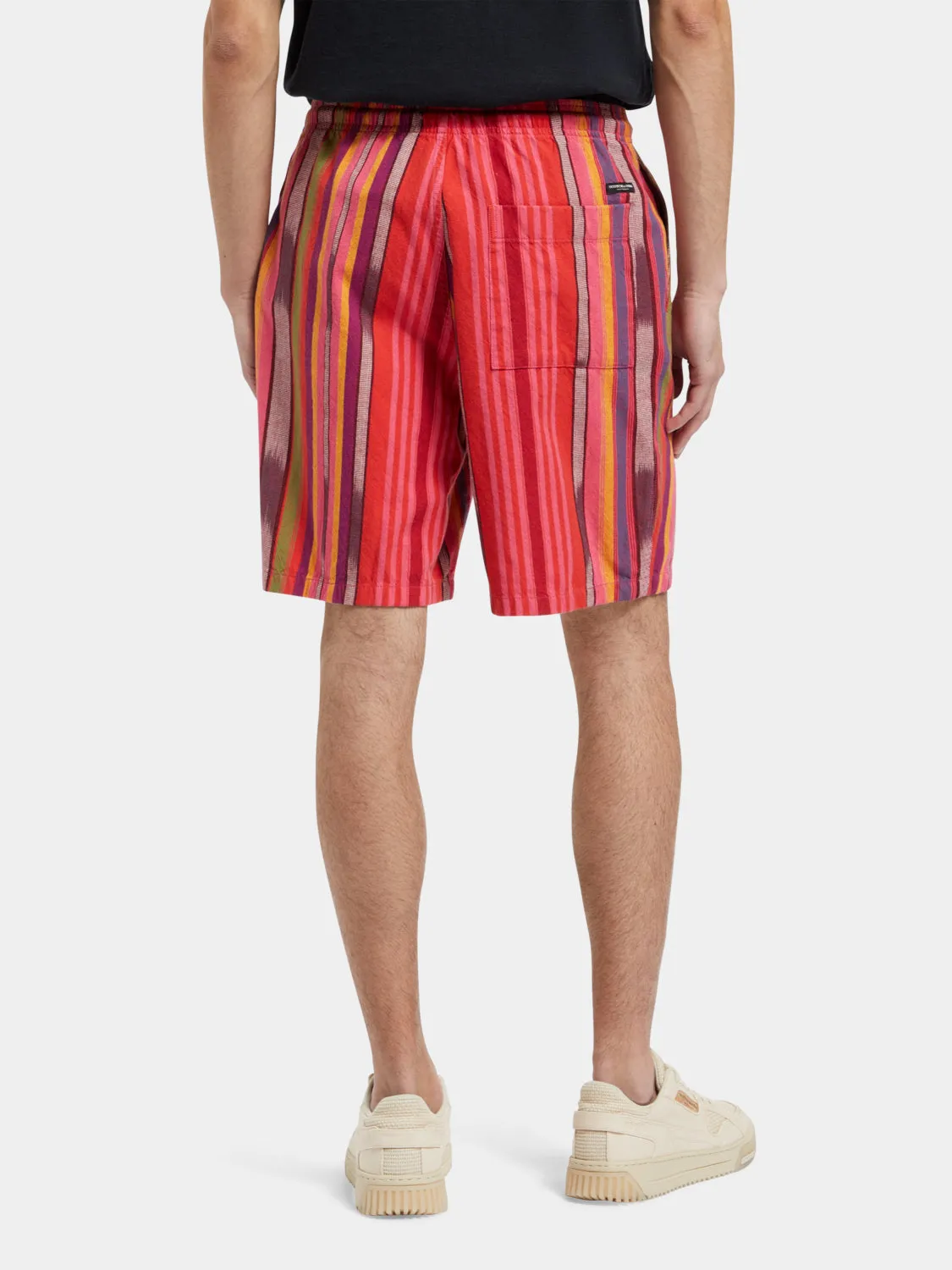 Striped Oxford shorts