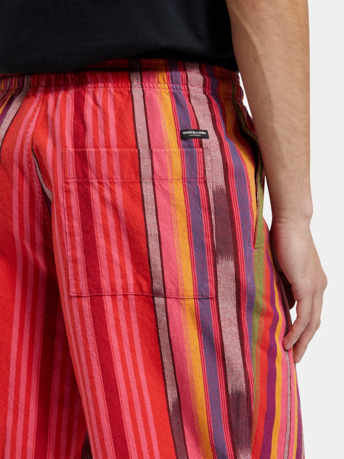 Striped Oxford shorts