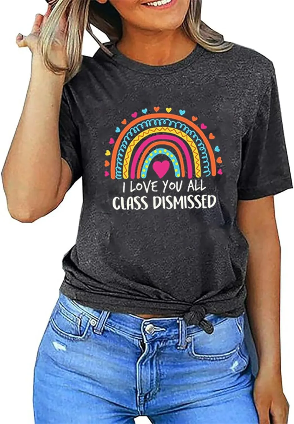 Teacher T Shirt Women Last Day of School T-Shirt Teacher Life Shirts End of Year School Tees Teacher Appreciation Top