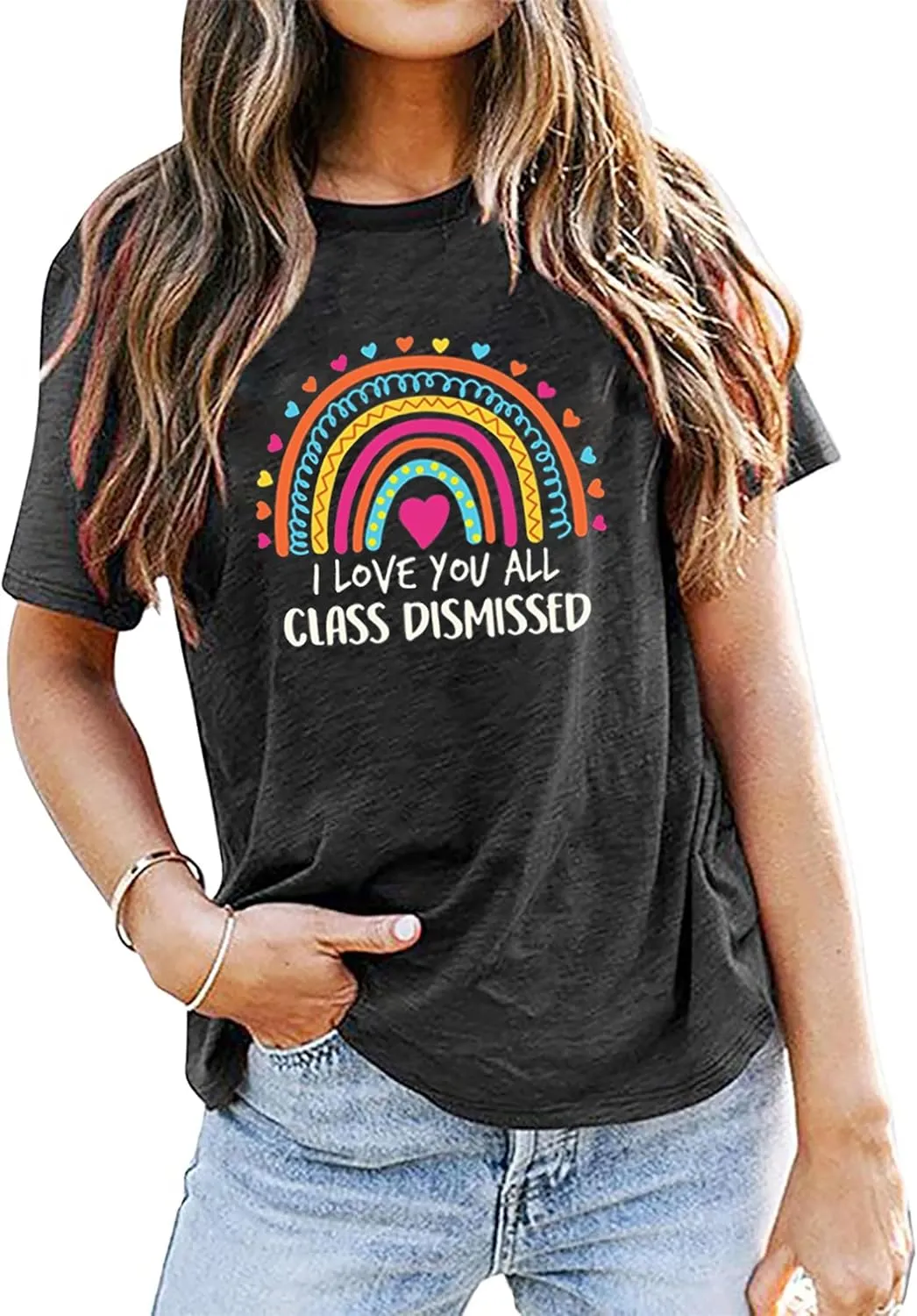Teacher T Shirt Women Last Day of School T-Shirt Teacher Life Shirts End of Year School Tees Teacher Appreciation Top