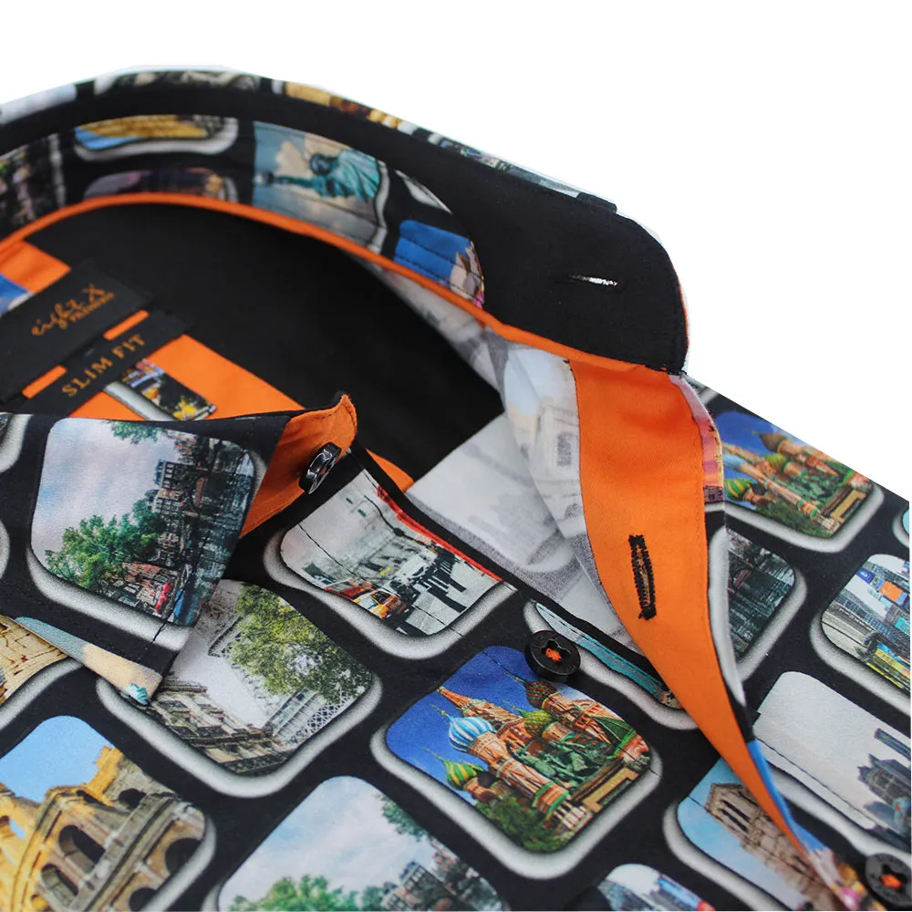 Travel Destination Button Down Shirt