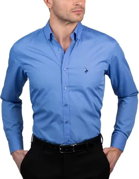 U.S. Polo Assn. Slim Fit Long Sleeve Button Down Dress Shirts for Men Wrinkle Free Long Sleeve Shirt Mens Formal Stretch